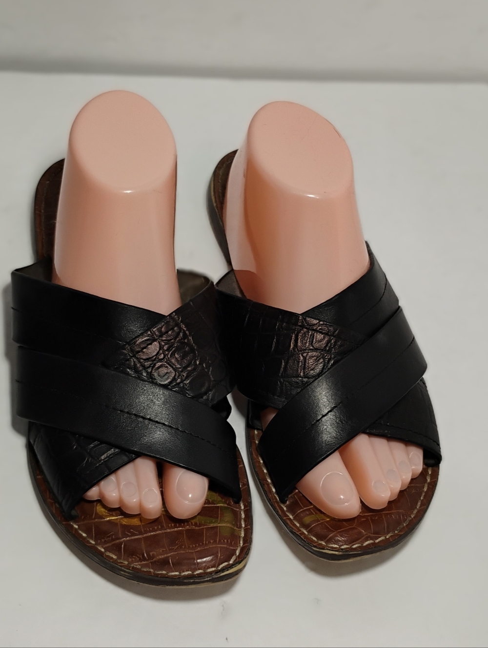 Sam Edelman Women’s Size 10 Black Leather Slides Sandals